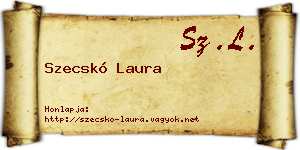 Szecskó Laura névjegykártya